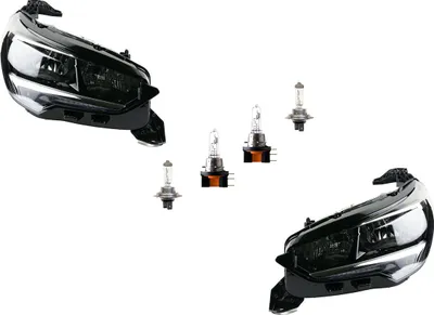 Immagine prodotto di Johns, set di fari destro + sinistro adatto per Opel Corsa F con LWR + lampadina 555910 9829465380 555909 9829465580