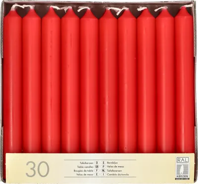 Produktbild von 30 Tafelkerzen Ø 2,1 cm · 19,6 cm bordeaux