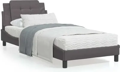 Image de vidaXL Cadre de lit sans matelas "Zadar" gris 90x190 cm similicuir
