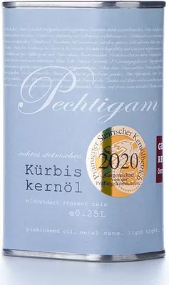 Produktbild von Steirisches Kürbiskernöl in der Dose 250ml