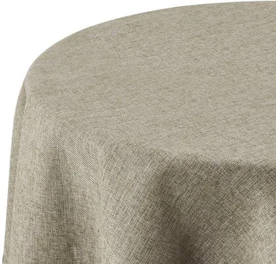 Obrázok produktu pre Vodoodpudivý okrúhly obrus, 140 cm, v ľanovom vzhľade