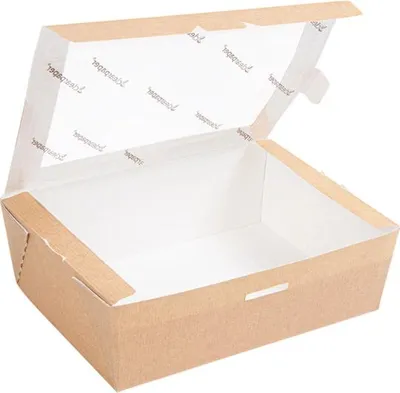 Produktbild von Schachtel mit Sichtfenster aus Papier, 1000 ml, 17 x 12 x 5,5 cm, 50 Stück.