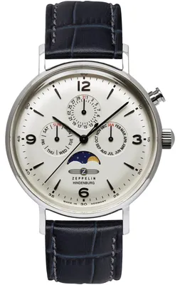 Produktbild von ZEPPELIN 8074-5 Chronograph Uhr Herrenuhr Lederarmband Chrono Datum schwarz