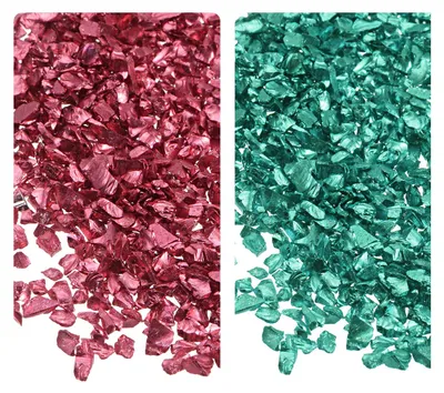 Glassplitter 1-4 mm, 2 Farben, 28 g, Rot & Dunkelgrün
