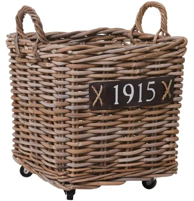 Immagine prodotto di Cesto porta legna RODAR in rattan naturale 40x40x51 cm