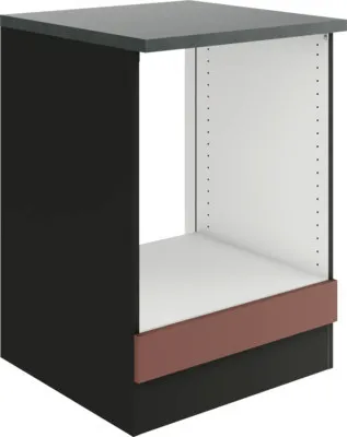 Produktbild von Optifit Herdumbauschrank Nizza407 BxTxH 60 x 60 x 84,8 cm rostrot matt zerlegt KUNI U634-9+