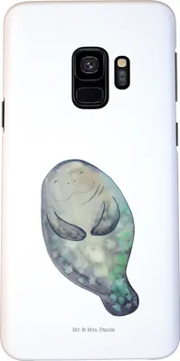 Produktbild von Mr. & Mrs. Panda Samsung Galaxy S9 Handyhülle Seekuh Happy - Weiß - Geschenk, Handy Schutzhülle, Freundin, Selbstliebe, Case, Cover, Neustart, Respekt, Seekühe, Hülle
