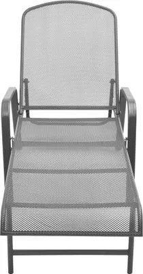 Produktbild von vidaXL Sonnenliegen 2 Stk. mit Tisch Stahl Anthrazit