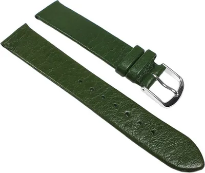 Produktbild von Eulit Dolly Uhrenarmband Kalbleder grün seidenmatt rembordiert, Stegbreite:8mm