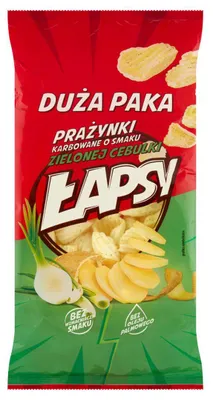 Obrázok produktu pre Prażynki Łapsy o smaku zielonej cebulki 110 g