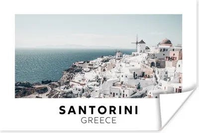 Produktbild von MuchoWow® Poster Griechenland - Santorin - Wasser 120x80 cm - Bilder