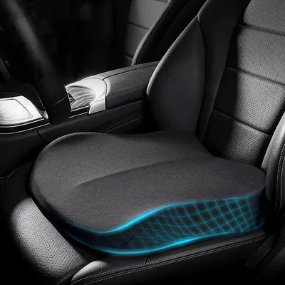Immagine prodotto di Cuscino ergonomico per sedili auto, realizzato in schiuma viscoelastica, per un maggiore comfort e supporto
