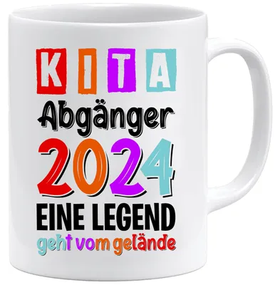 Mok mit Spruch Kita Abgänger 2024, weiß, 330 ml