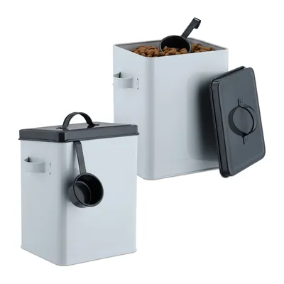 Produktbild von relaxdays Futterbox mit Löffel 2er Set