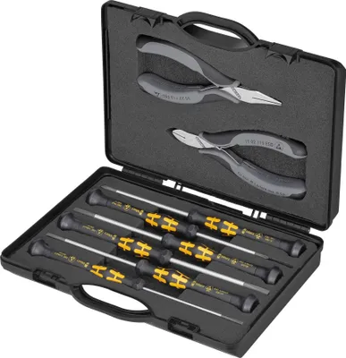 Image de Jeu de pinces pour l'électronique, 8 pièces, ESD, Knipex | 4003773051848