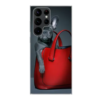 Produktbild von MuchoWow® Handyhülle Schutzhülle Hülle für Samsung Galaxy S22 Ultra Hund - Lustig - Tasche - Kinder - Jungen - Mädchen - Kinder Silikon Softcase Handy Hülle - Abbildung