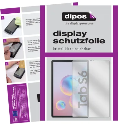 Obrázek produktu pro 2x ochranná fólie pro Samsung Galaxy Tab S6 čirá ochranná fólie displeje dipos