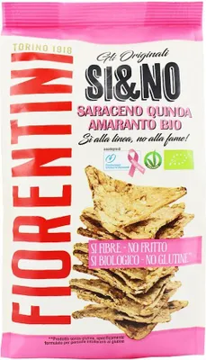 Produktbild von BUCHWEIZEN-CRISPS PYRAMIDEN MIT QUINOA UND AMARANTUS GLUTENFREIE  80 g - FIORENTINI