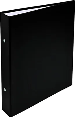 Zdjęcie produktu dla Segregator ringowy z mocnej tektury 1,8mm PP laminowanej, 2 ringi 30mm, grzbiet 40mm, do formatu DIN A5 Czarny