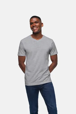 Image de V-SHIRT CLASSIC - gris chiné - taille XL