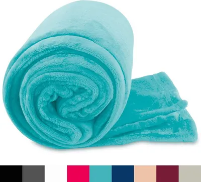 Produktbild von Kuscheldecke 150x200 cm Petrol Wohndecke Flauschige Winter Decke Sofadecke Fleecedecke