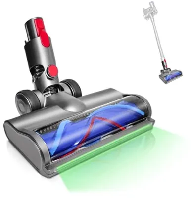 Produktbild von PromoHome® Staubdetektionsbürste kompatibel mit Dyson V7, V8, V10, V11, V15 - LED-Beleuchtung, für Teppich und Hartboden