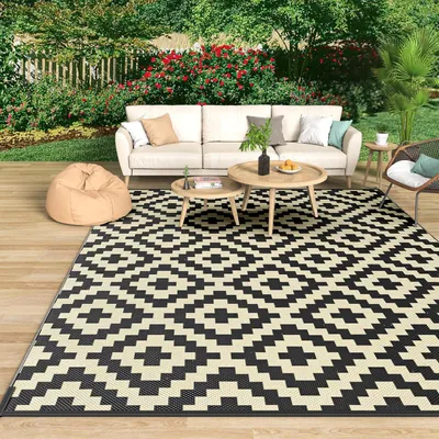 Obrázok produktu pre Vonkajší koberec 120 x 180 cm, pre záhradu, polypropylén, vodotesný, obojstranný, UV odolný