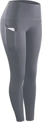 Produktbild von Modische Pocket Leggings in Grau - L | Bequem und Undurchsichtig KP14771