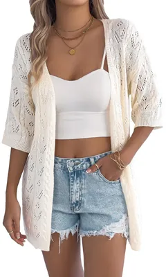 Immagine prodotto di Solidchoice - Cardigan a maniche corte, ideale per la primavera e l'estate