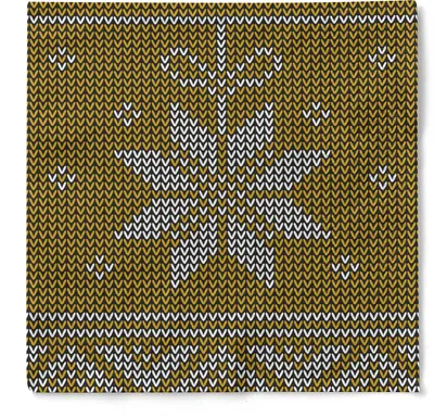 Produktbild von Tissue Serviette Mick in Gold-Schwarz, 3-lagig, 33 x 33 cm, 100 Stück - Mank - Weihnachten Kreuzstich-Design