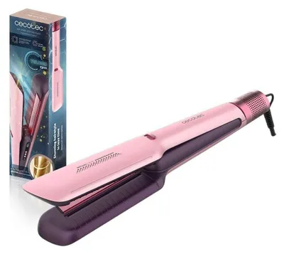 Imagen del producto de Plancha para rizar, plancha alisadora, cepillo de aire caliente: tecnología iónica, revestimiento cerámico, modo Air&Lisse, apto para todo tipo de cabello