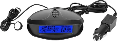 Obrázok produktu pre EC98 Digitálny LED automobilový teplomer Voltmeter - tester napätia s časovou funkciou