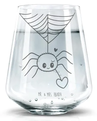 Produktbild von Mr. & Mrs. Panda Trinkglas Spinne Agathe Liebe - Transparent - Geschenk, Tumbler Glas, Saftglas, Verliebt, Liebesbeweis, Becherglas, Liebesgeschenk, Wasserglas