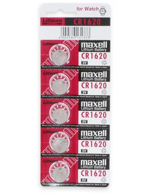 Productafbeelding van Maxell 18586500, Wegwerpbatterij, CR1620, Zink-mangaanoxide (Zn/MnO2), 3V, 5 stuks, 80 mAh