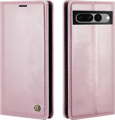 Produktbild von Handyhülle für Google Pixel 7 Pro Kunstleder Flip Cover Hülle RFID Schutz Case Kartenfach Farbe: Rosa