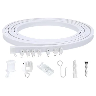 Produktbild von Flexible Vorhangschiene 3 m, gebogen, PVC, Metall, Kunststoff und Edelstahl, für Deckenmontage