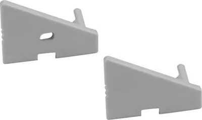 Produktbild von A20 LED Aluprofil Silber Eckprofil 30° 2x Endkappen