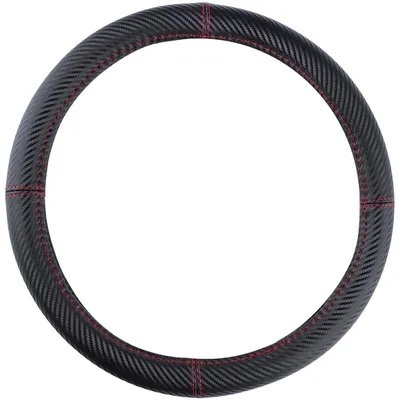 Obrázek produktu pro Potah volantu 37-39cm - karbon / červené obšití