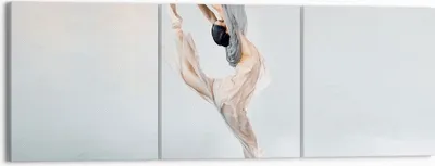 Produktbild von Bild auf Leinwand - Leinwandbild - 3 Teile - Tanz Frau Ballerina - 150x50cm - Wand Bild - Wanddeko - Wandbilder - Leinwanddruck - Bilder - Wanddekoration - Leinwand bilder - Wandbild - CA150x50-5030