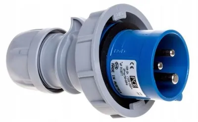 Zdjęcie produktu dla Gniazdo elektryczne PCE Mobile, 16A, 3-biegunowe, 230V, IP67, niebieskie, model 0132-6TTv