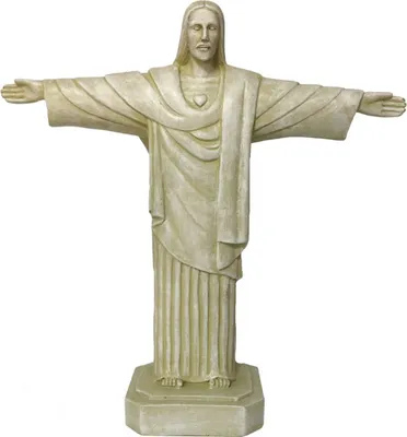Produktbild von Beigefarbende Christus Figur 22cm Zuckerhut Rio de Janeiro