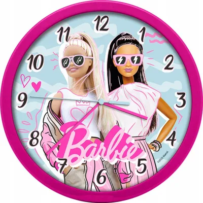 Produktbild von Barbie Wanduhr 25cm Strong Girls Uhr Kinderzimmer pink