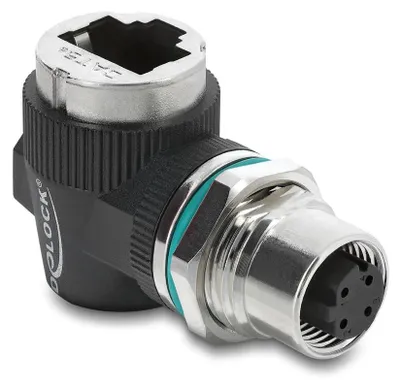 Zdjęcie produktu dla DeLOCK 90665, D-coded 4 pin, RJ-45, Czarny