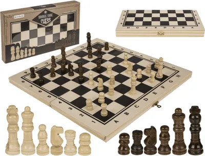 Immagine prodotto di OOTB gioco da tavolo in legno scacchi circa 34 x 34 cm