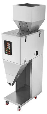 Obrázek produktu pro Plnicí stroj na částice VEVOR, 0,022-2,2 lbs/10-1000 g, automatický plnicí stroj s nožním pedálem, vážící plnicí stroj z nerezové oceli, vážící plnicí stroj pro fazole, semena, zrna, čaj, balení granulí