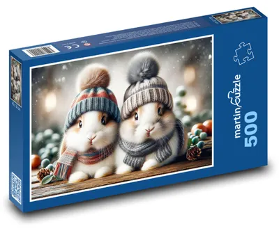 Obrázok produktu pre martinpuzzle - Puzzle 500 - Zajíci v ciapke