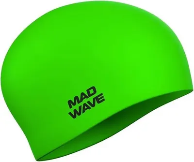 Zdjęcie produktu dla Madwave Silikonowy czepek pływacki z długimi włosami Zielony Zielony Jeden rozmiar