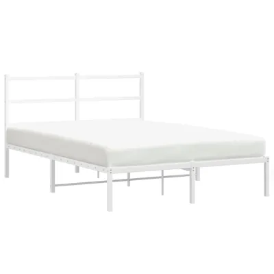 Immagine prodotto di vidaXL Struttura letto con testiera in metallo bianco 140x200 cm