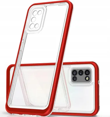 Immagine prodotto di Custodia Clear 3In1 per Samsung Galaxy A03S (166) Copertura in gel con cornice rossa