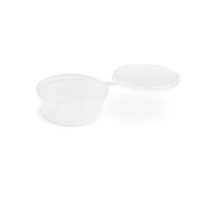Produktbild von 1000 Dressingbecher (PP) klar Ø70mm 60ml mit Deckel